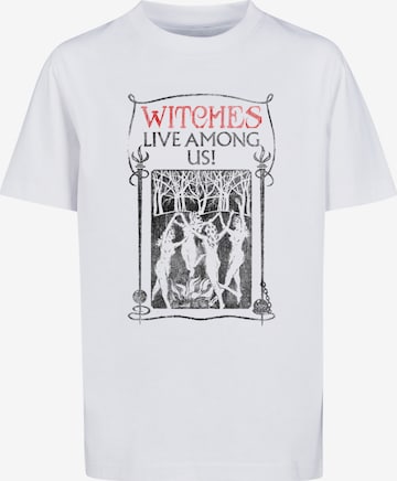 T-Shirt 'Fantastic Beasts Witches Live Among Us' F4NT4STIC en blanc : devant