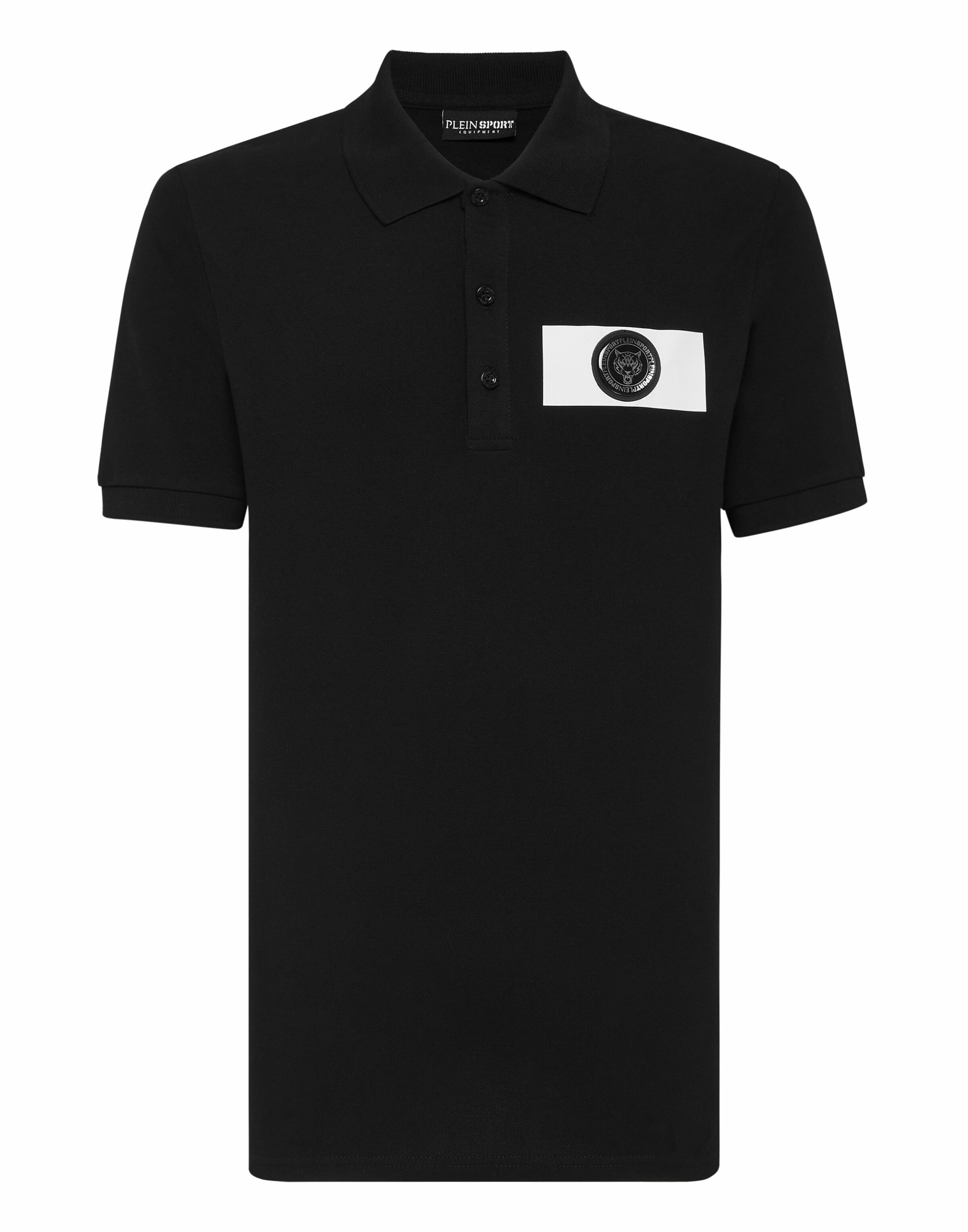 Plein Sport - Camiseta 'Scratch' en negro: frente