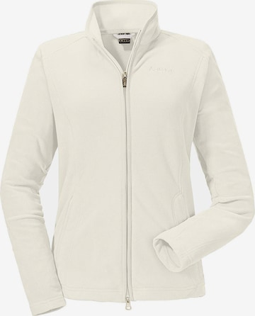 Schöffel Athletic Fleece Jacket 'Leona' in White: front