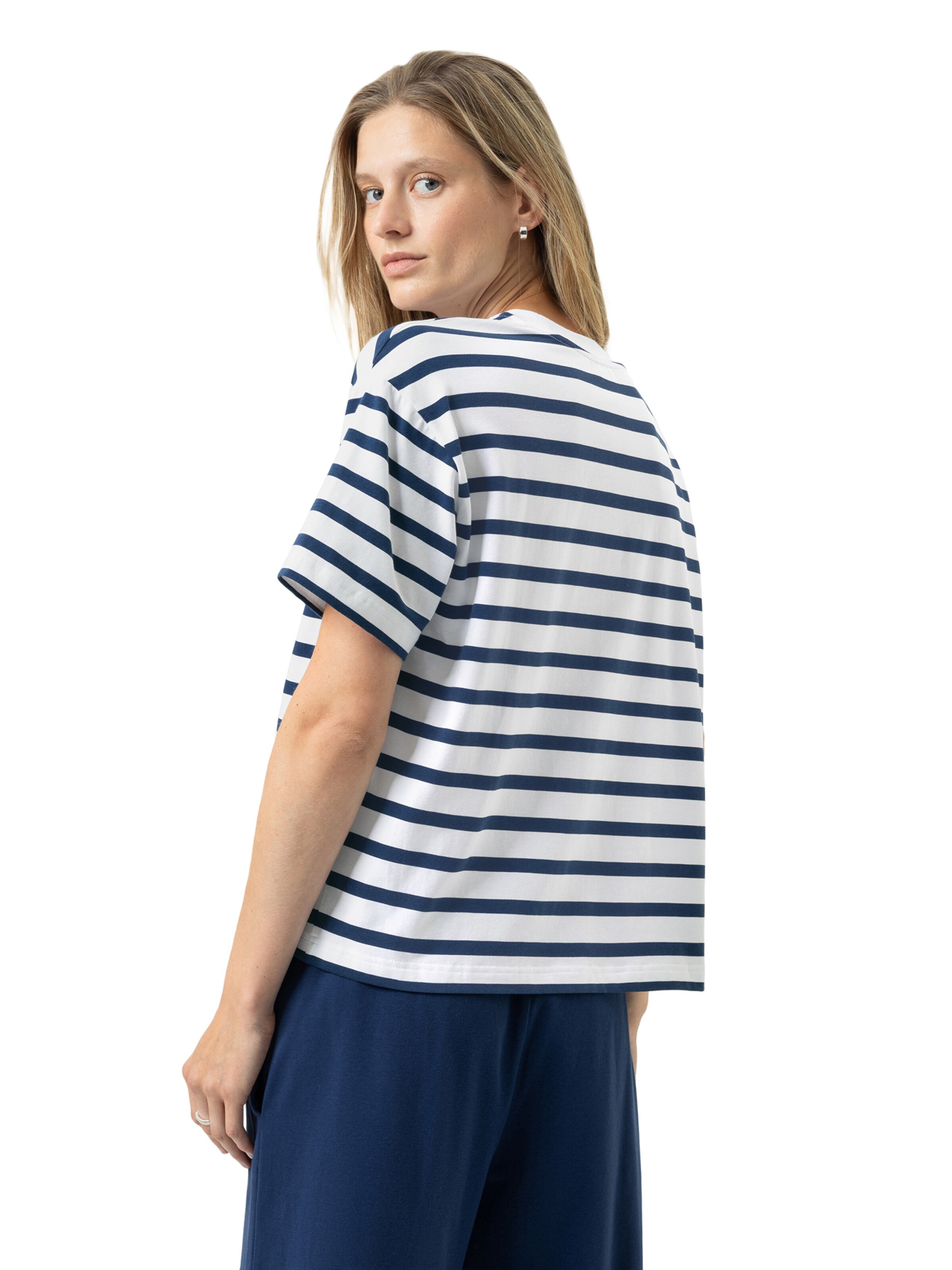 Mey Shirt 'Breezy Stripes' in Blue