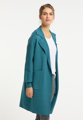 Cappotto in maglia di Usha in blu: frontale