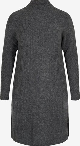 Zizzi Knitted dress in Grey: front