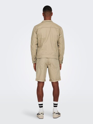 Only & Sons Between-season jacket 'Coin Life' in Beige