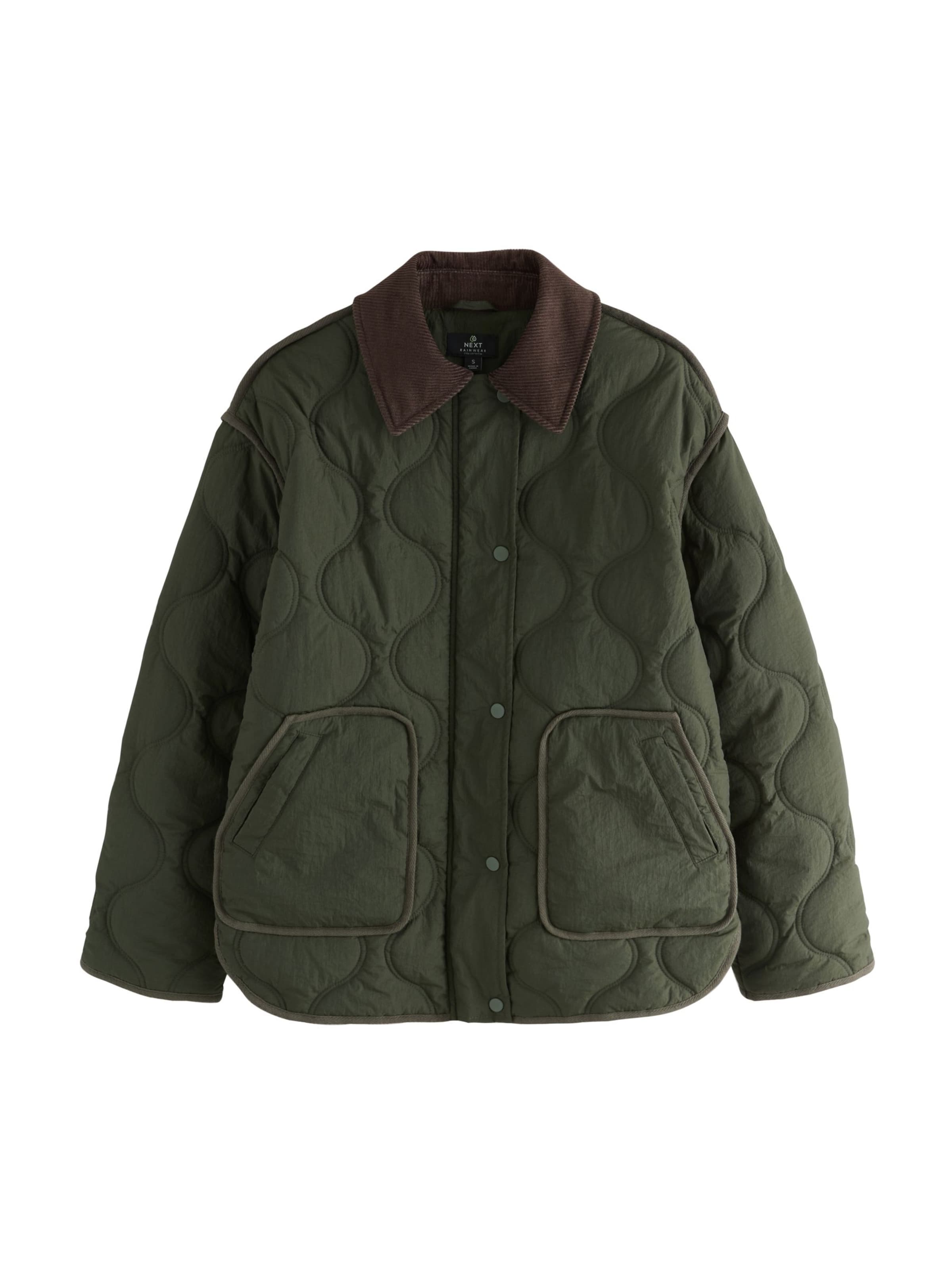 Next Between-season jacket in Chocolate / Green, Item view