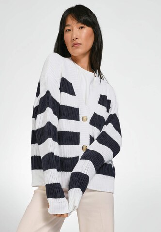 Basler Knit Cardigan in White: front