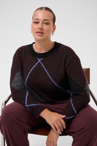 KAFFE CURVE Pullover 'KCKit' in Grau