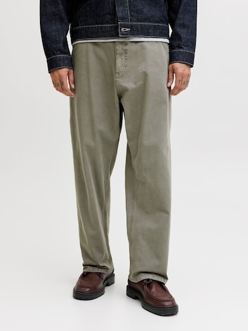 JACK & JONES Wide Leg Hose 'JPSTAlex' in Grau: Vorderseite