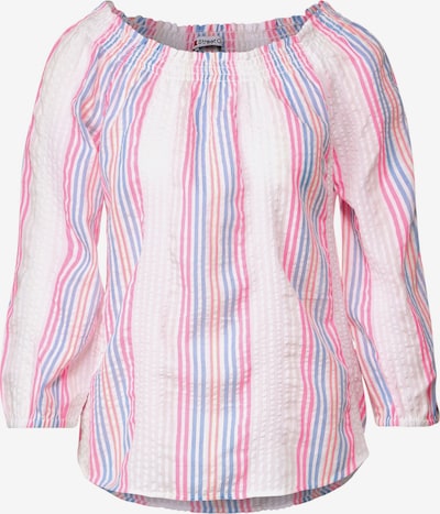 STREET ONE Bluse in beige / blau / pink / offwhite, Produktansicht