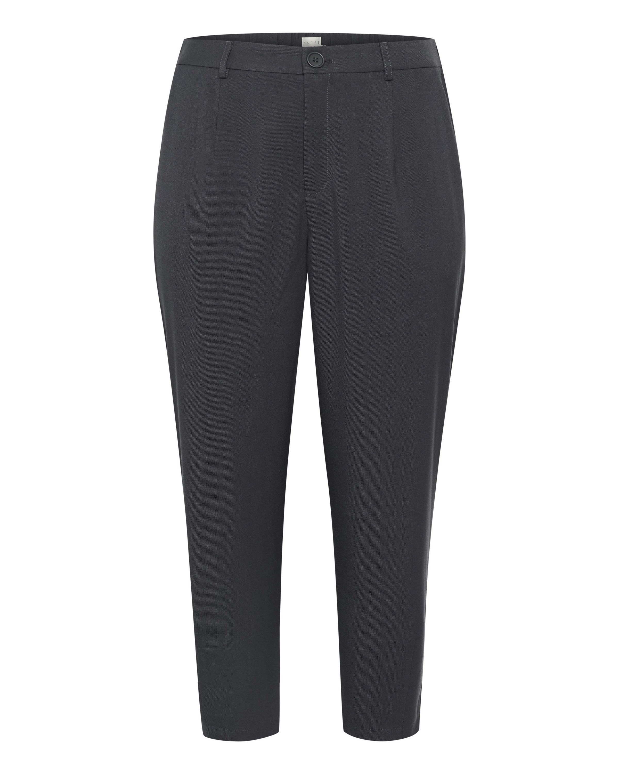 KAFFE CURVE Loose fit Pleat-front trousers 'Merla' in Grey: front