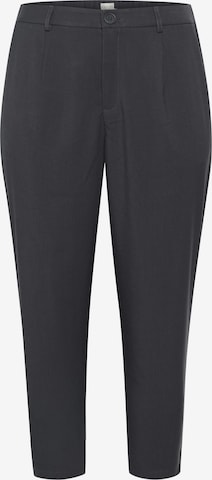 Loosefit Pantalon à pince 'Merla' KAFFE CURVE en gris : devant
