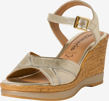 TAMARIS Sandals in Gold: front