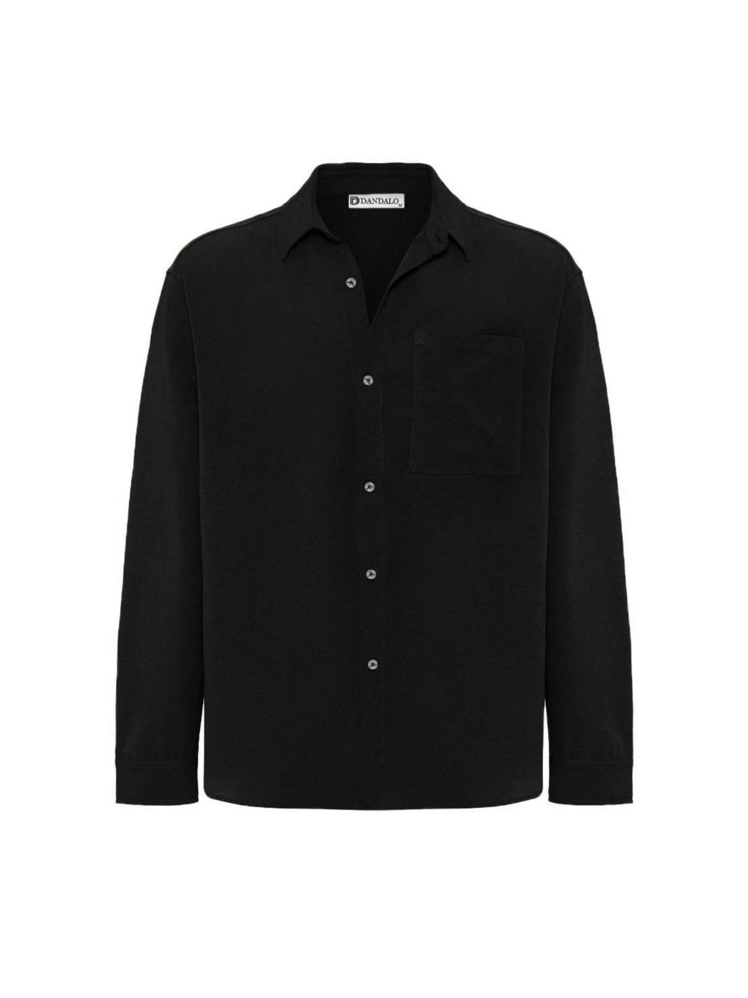 Fit confort Chemise Dandalo en noir : devant