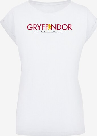 T-shirt 'Harry Potter Gryffindor Text' F4NT4STIC en blanc : devant