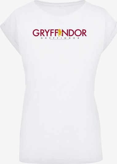 F4NT4STIC T-Shirt 'Harry Potter Gryffindor Text' in gelb / burgunder / weiß, Produktansicht