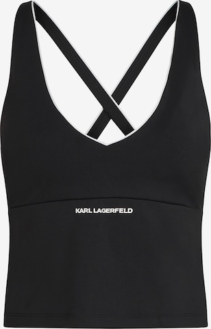 Karl Lagerfeld Paita ' Athleisure-Tanktop mit kontrastierender Paspelierung ' värissä musta: etupuoli