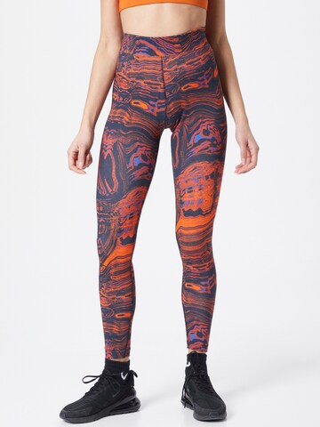 Nike Sportswear Skinny Leggings in Oranje: voorkant