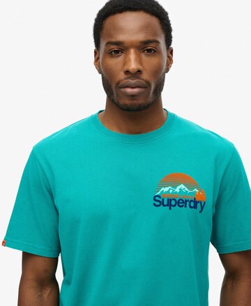 T-Shirt 'Great Outdoors' Superdry en bleu