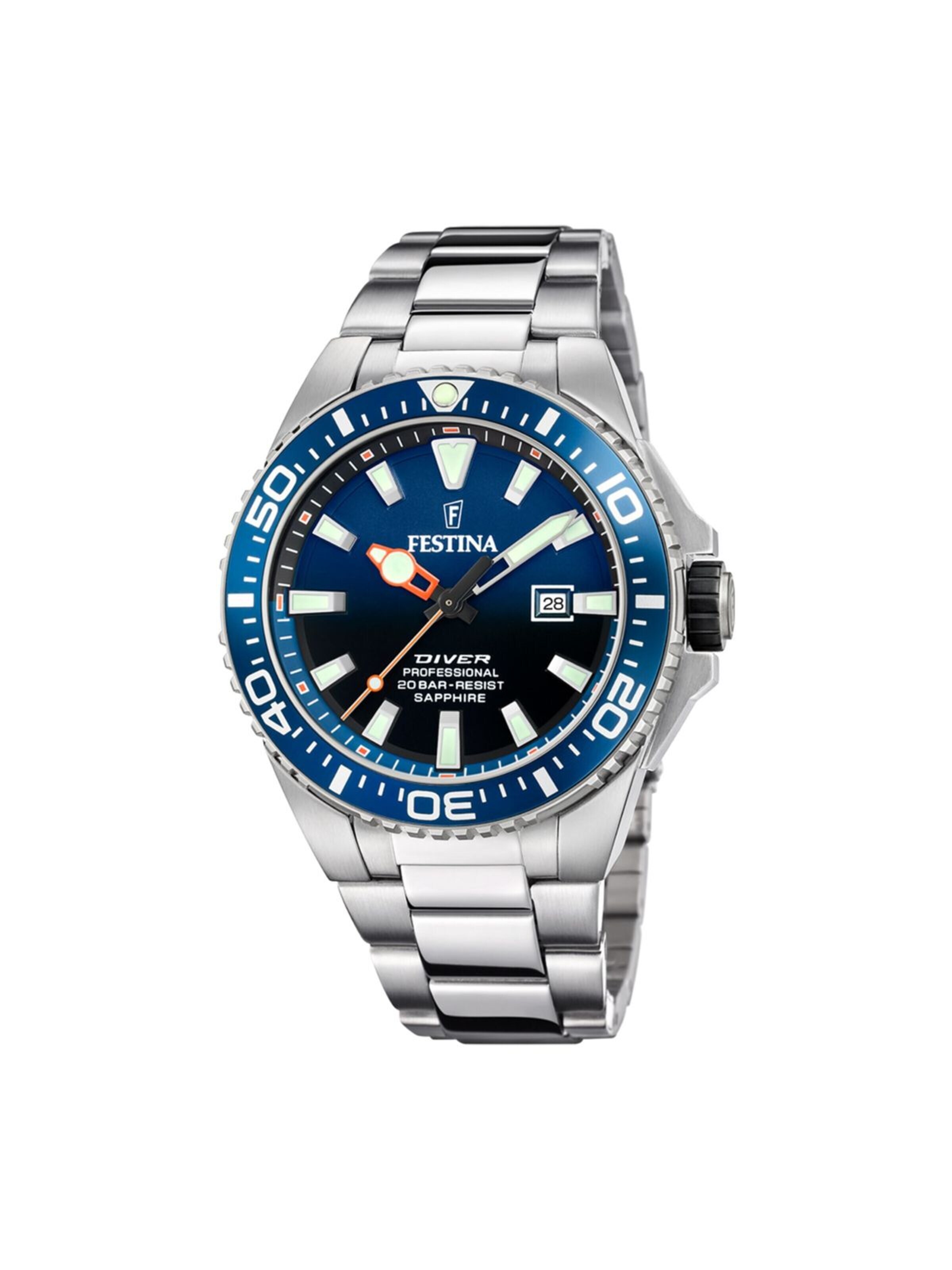 Montre à affichage analogique FESTINA en bleu : devant