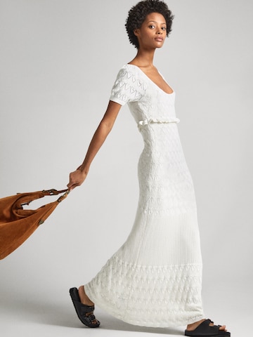 Pepe Jeans Knitted dress ' GOLDIE' in White