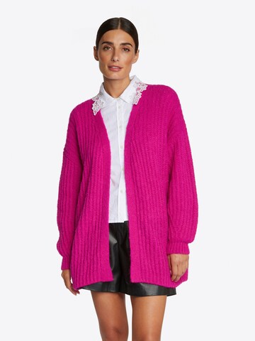 Rich & Royal Knit Cardigan in Pink: front