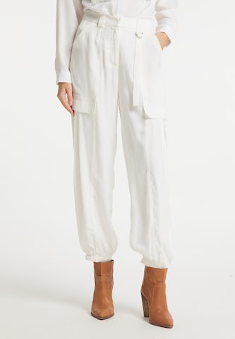 Effilé Pantalon cargo DreiMaster Vintage en blanc : devant