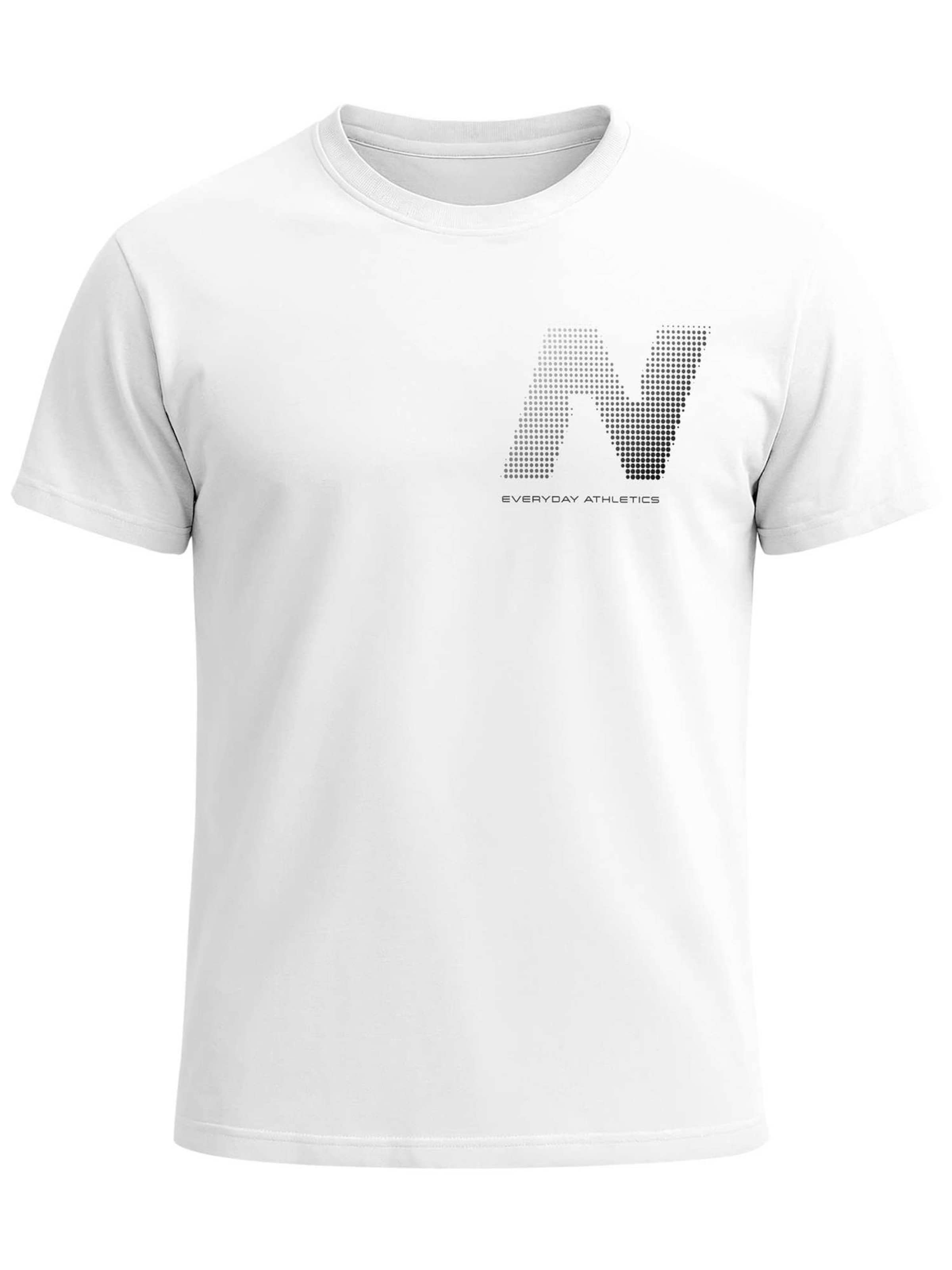Neverless Shirt 'Halftone'‌‌‌‌‌‌ in Weiß: Vorderseite