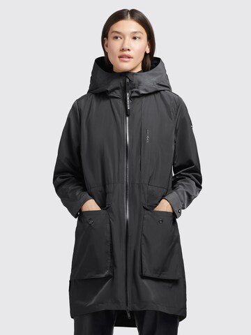 Manteau mi-saison 'Ging' khujo en noir : devant