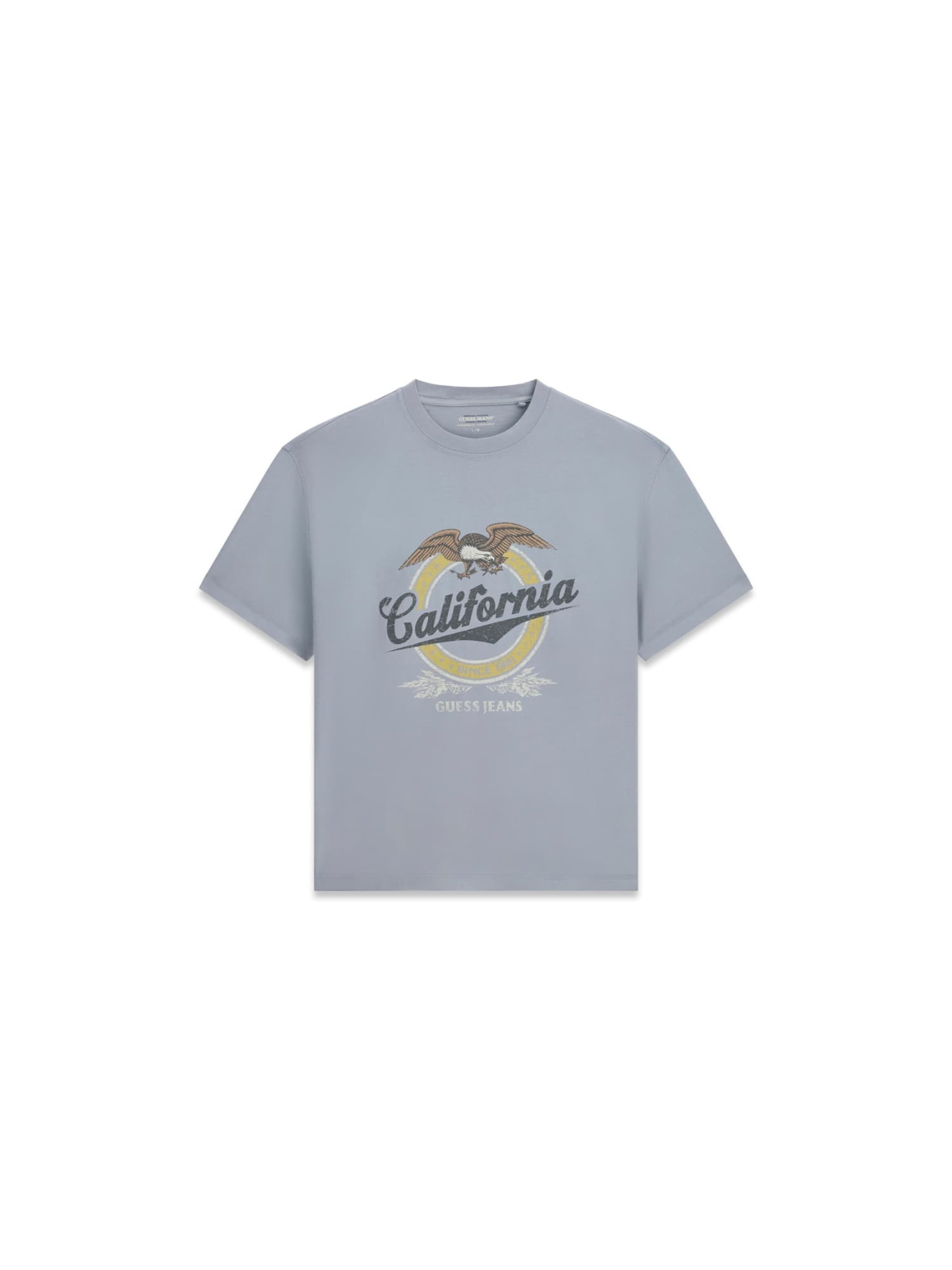 GUESS Shirt in XS in Dusty blue / Dark yellow / Black / Off white, Item view
