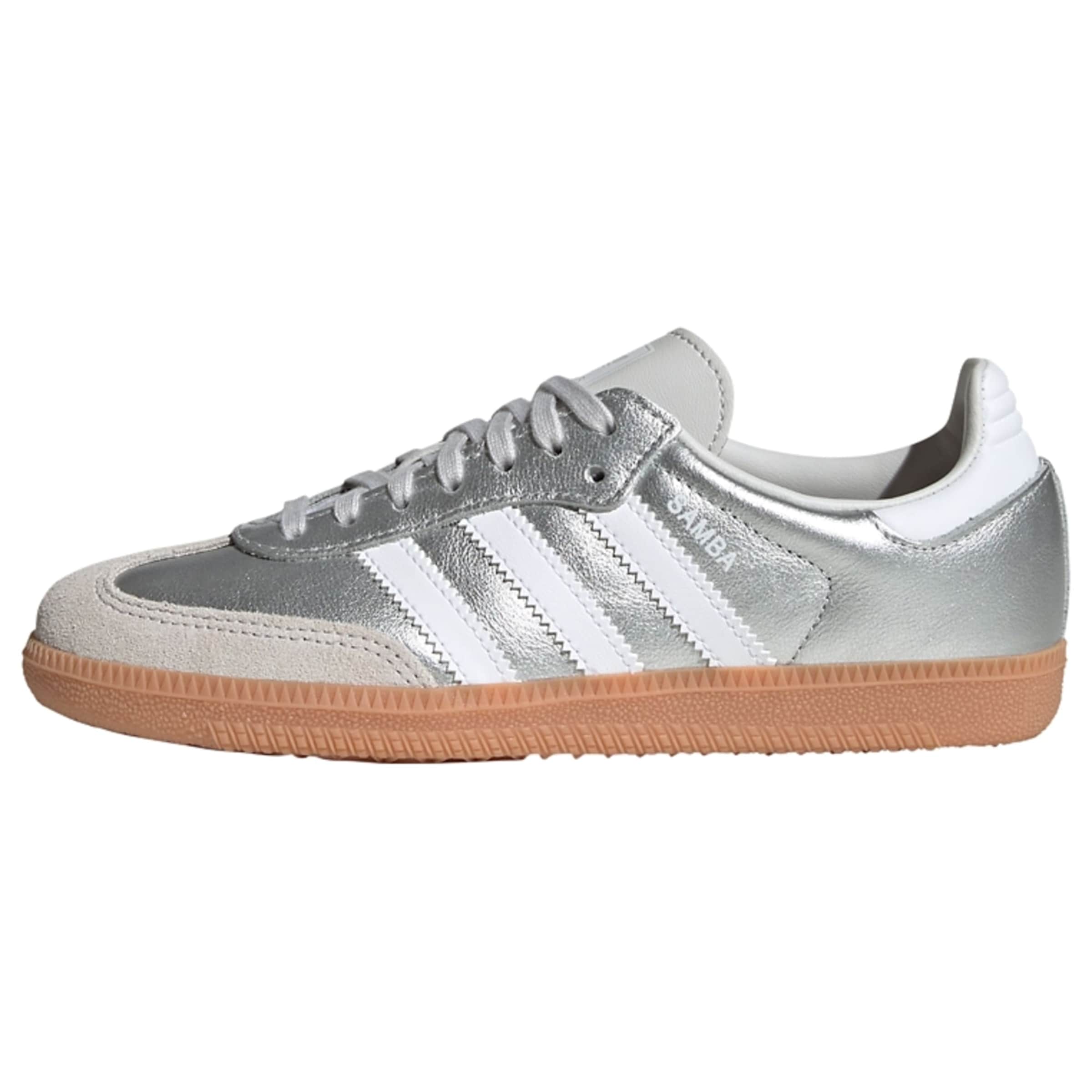 Baskets 'Samba' ADIDAS ORIGINALS en argent : devant