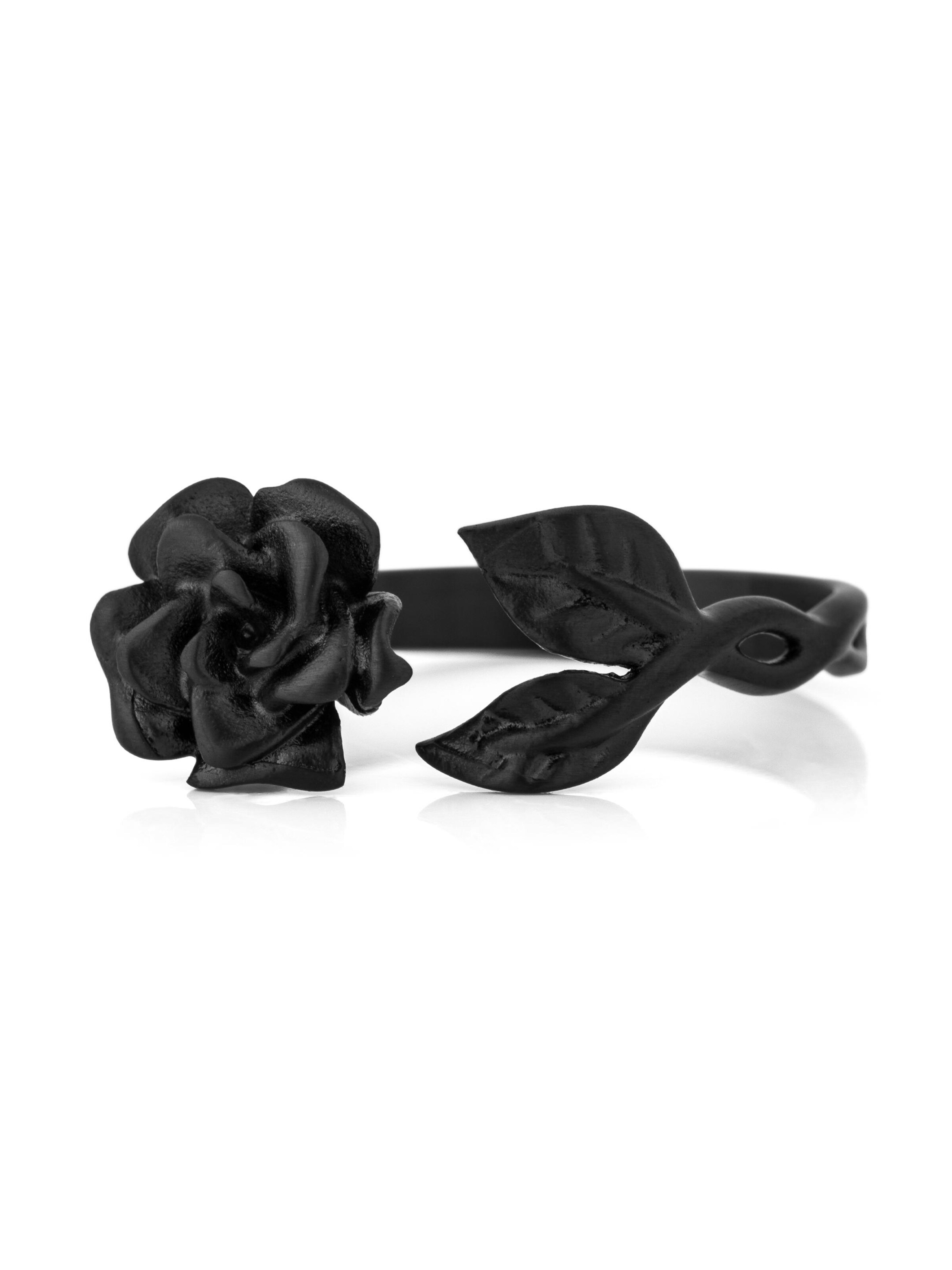 Akitsune Ring 'Rosa' in Black