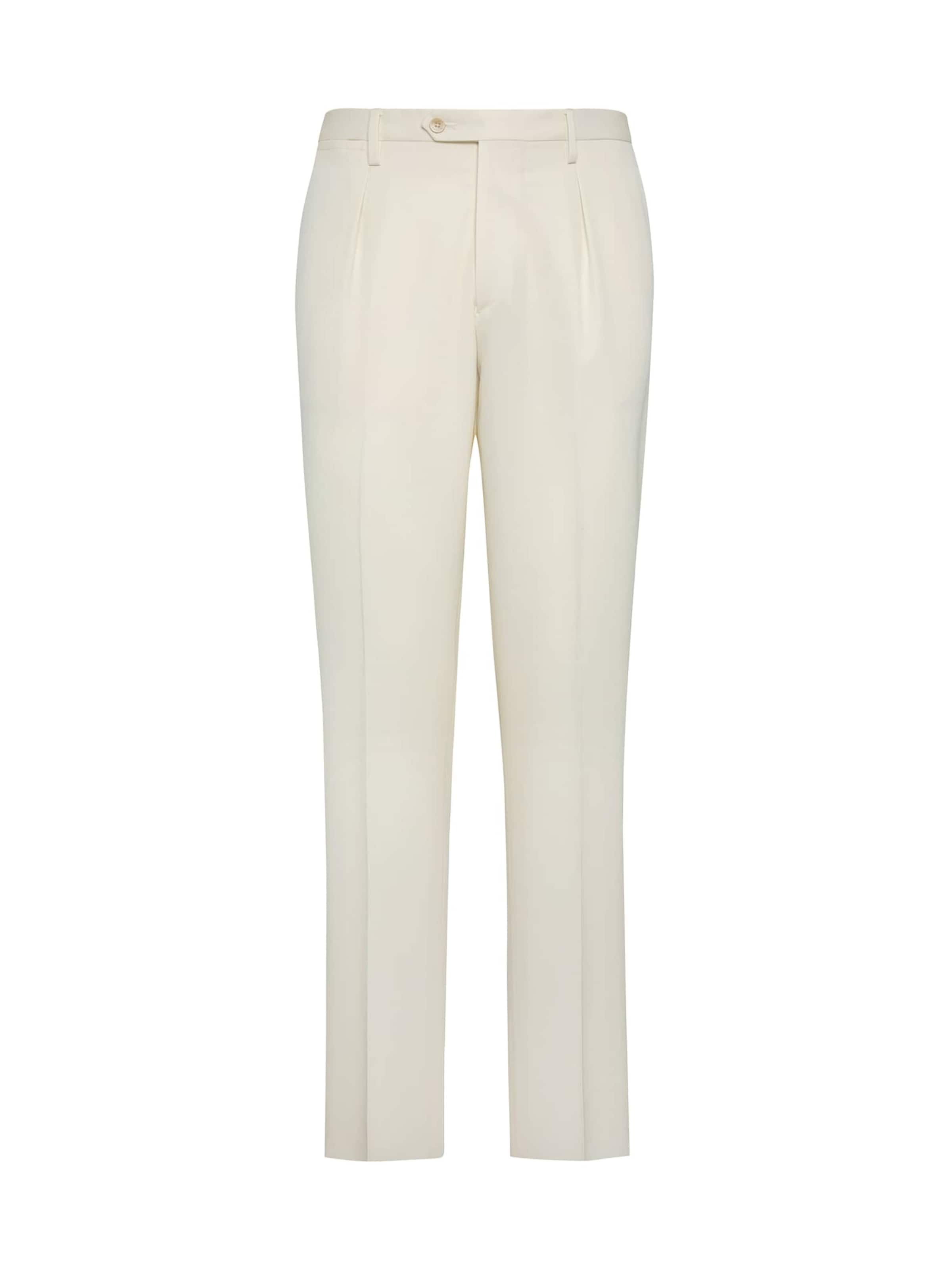 Boggi Milano Slimfit Hose  'Gabardine' in Beige: Vorderseite