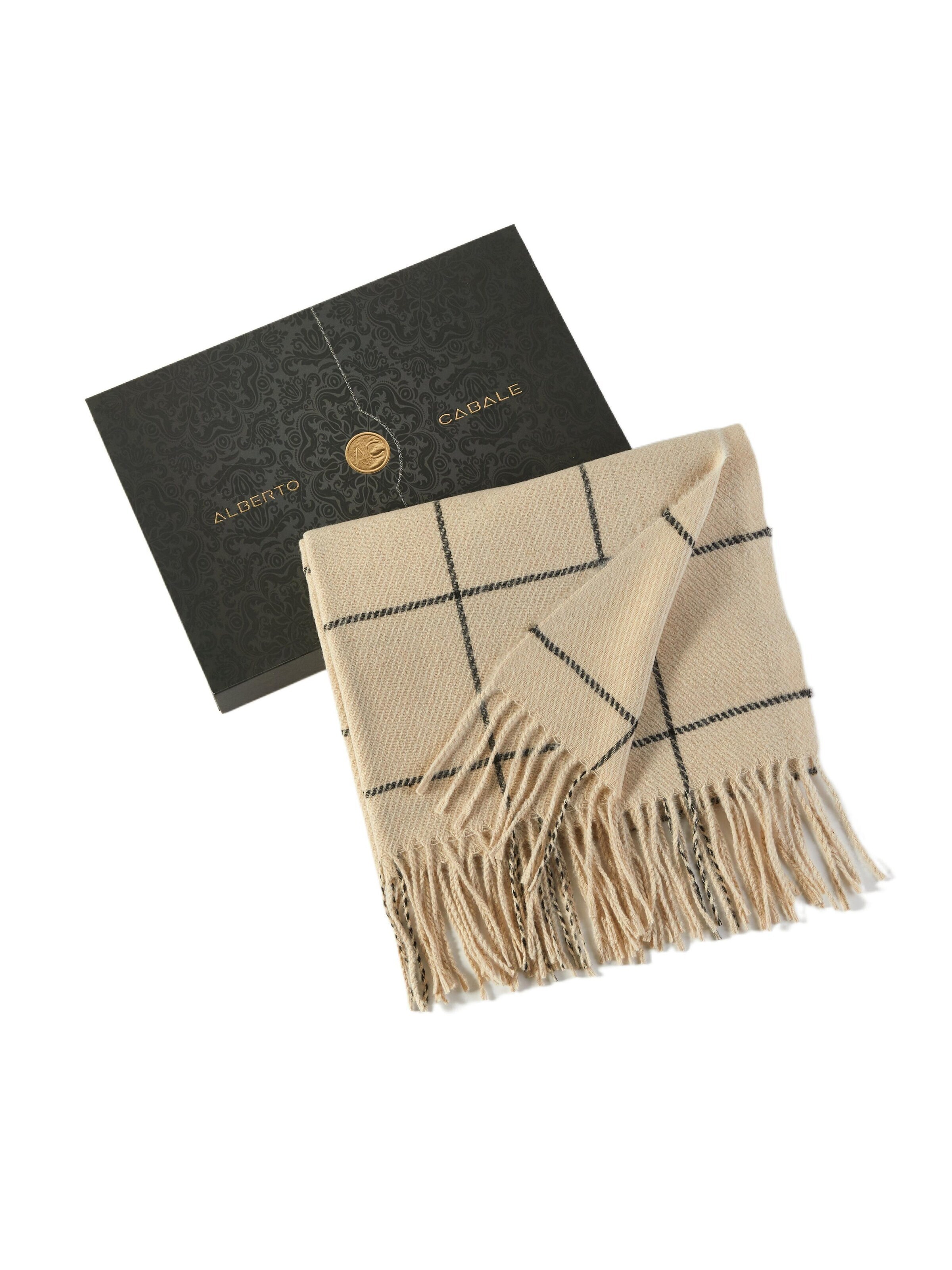 alberto cabale Halsduk 'Line' i beige