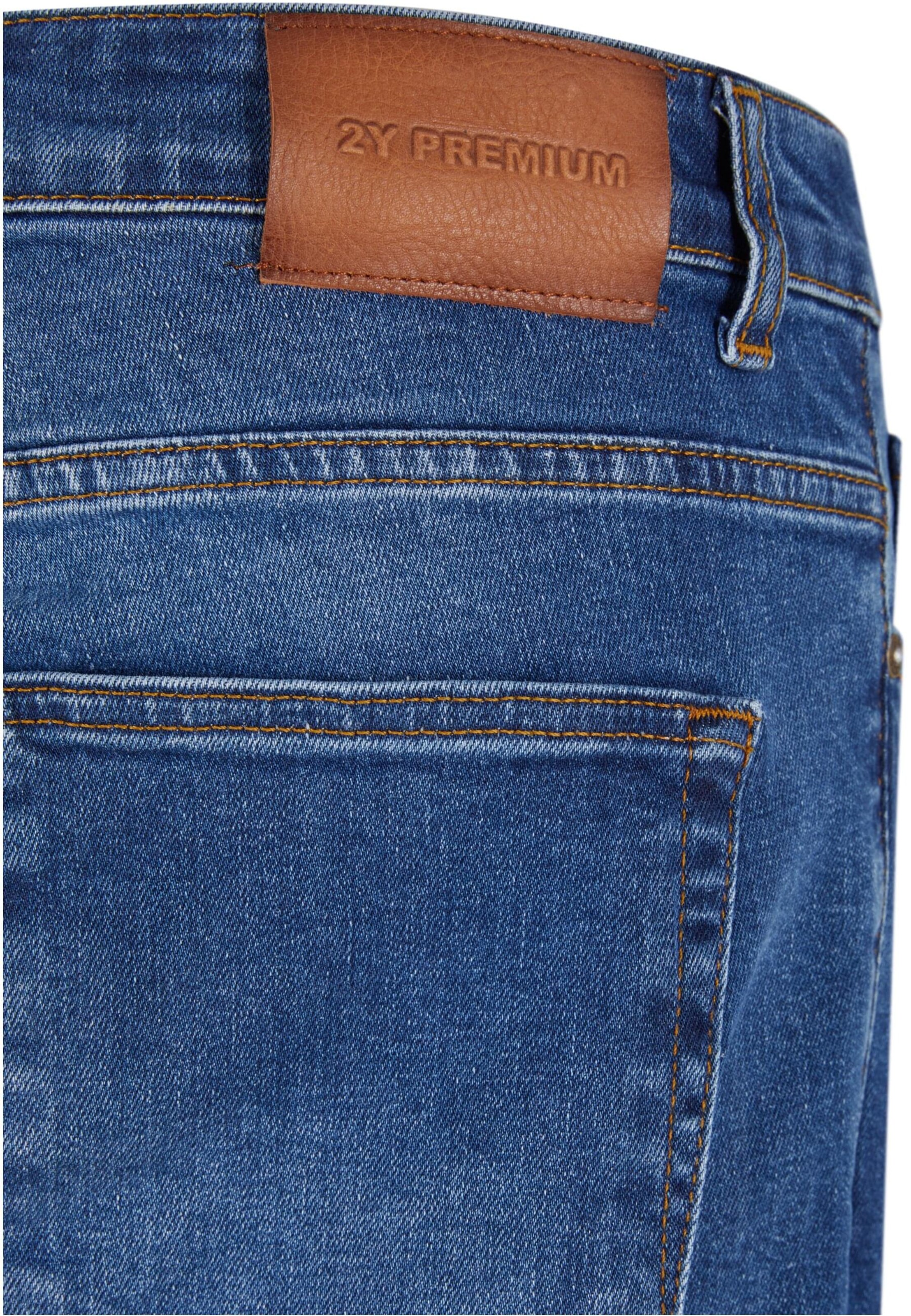2Y Premium Tapered Jeans in Blauw