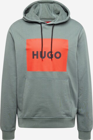 HUGO Sweatshirt 'Duratschi' in Groen: voorkant