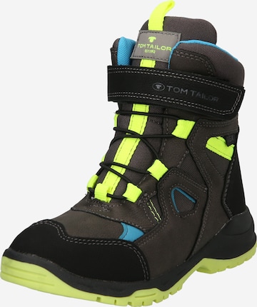 TOM TAILOR Snow boots in Black: front