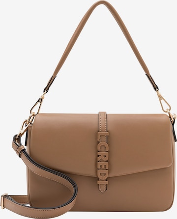 L.CREDI Shoulder bag 'Nayla' in Brown: front