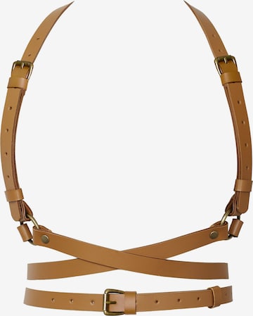 GODDESS Leather - Cinturón 'Harness ARTEMIS' en marrón: frente