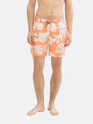 TOM TAILOR DENIM Board Shorts in Orange: front