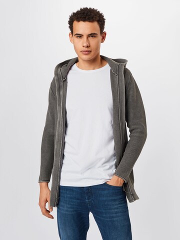 Vestes en maille 'Graham' INDICODE JEANS en gris : devant