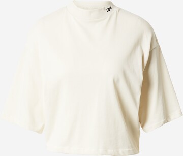T-shirt fonctionnel 'MYT' Reebok en beige : devant