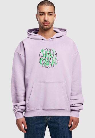 Merchcode Sweatshirt 'Stay Safe One Heavy' in Lila: Vorderseite