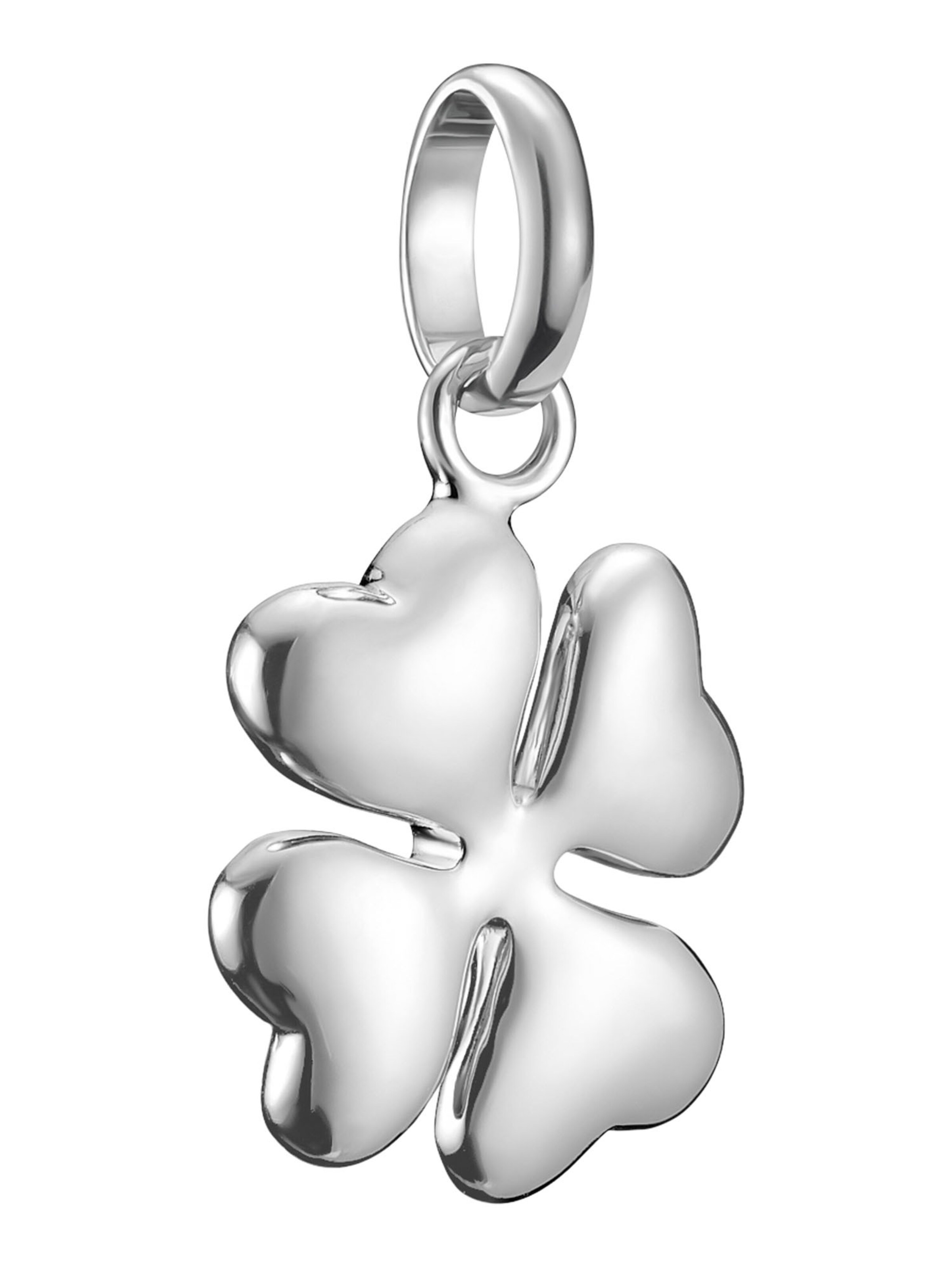 Thomas Sabo Anhänger 'Glücksklee in 3D Connect' in Silber: Vorderseite