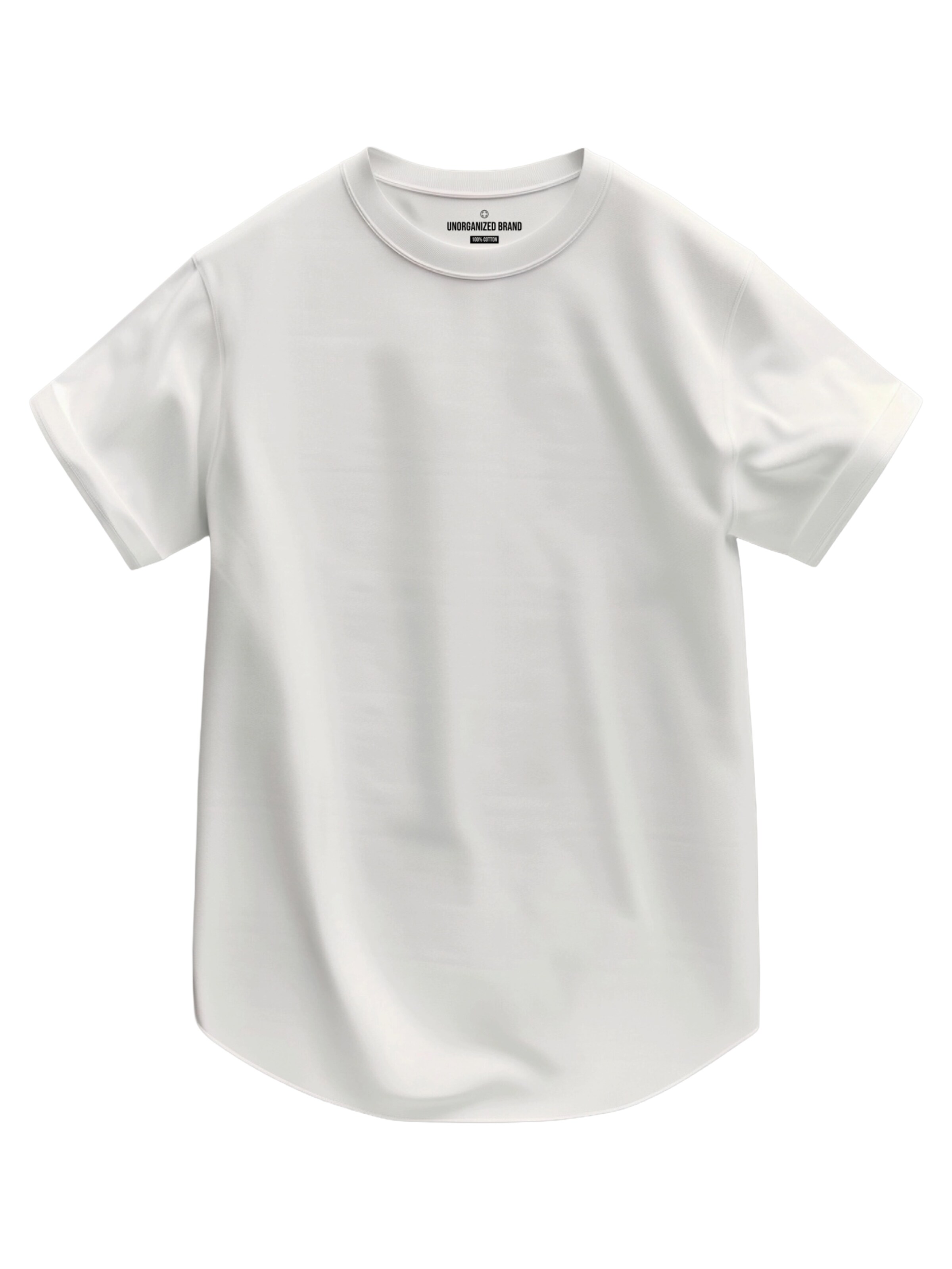 Maglietta 'BASIC RUNDER SAUM T25' di UNORGANIZED BRAND in bianco: frontale