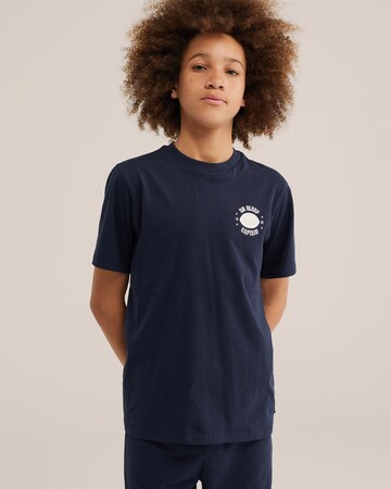 WE Fashion - Pijama em azul: frente