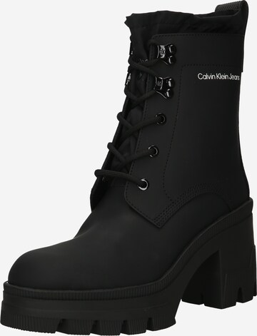 Calvin Klein Šněrovací boty – černá: přední strana