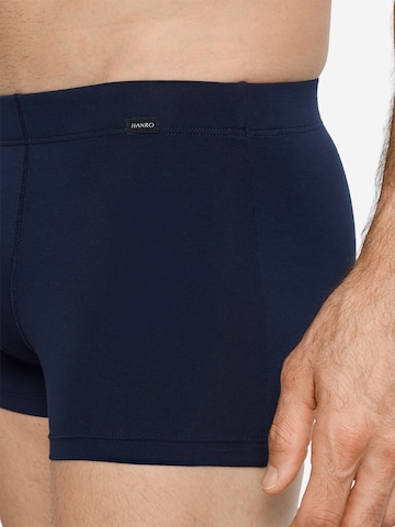 Hanro Boxershorts ' Cotton Essentials ' in Blauw