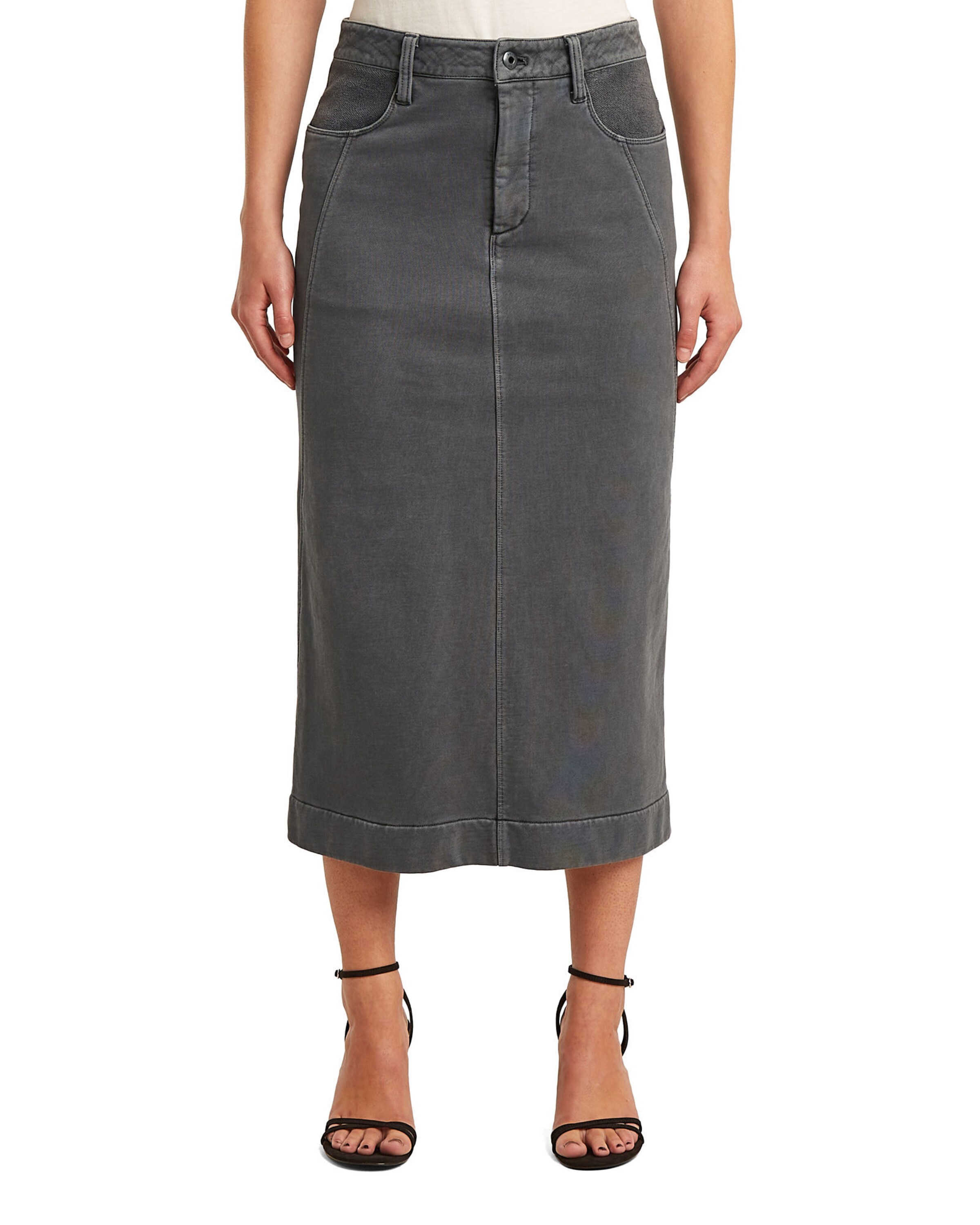 G-STAR Rok 'Washed Midi Sweater ' in Grijs: voorkant