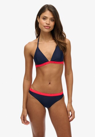Superdry Triangle Bikini Top in Blue: front
