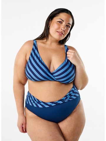 Swim by Zizzi Bikinihose 'Stina' in Blau: Vorderseite