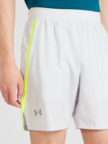 UNDER ARMOUR Regular Workout Pants 'Launch 7' in Grey